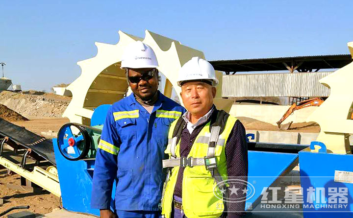 廠家對洗砂機安裝、調(diào)試現(xiàn)場